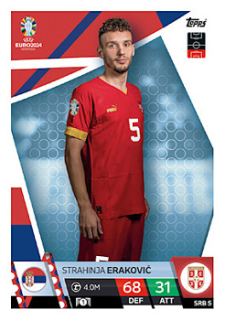 Strahinja Erakovic Serbia Topps Match Attax EURO 2024 #SRB5